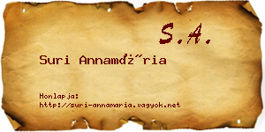 Suri Annamária névjegykártya
